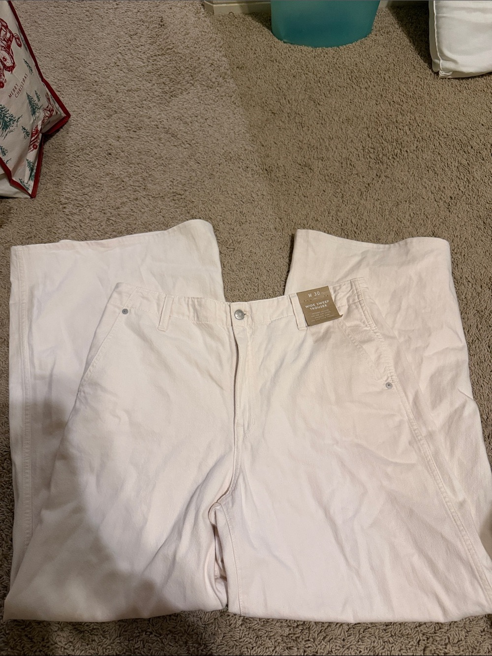 Madewell Wide-Leg Pants in Light Pink